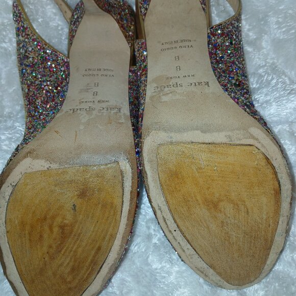 Kate spade rainbow glitter pumps size 8 - Picture 4 of 4